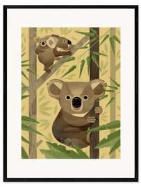 Stampa artistica con cornice Koala