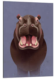 Magnettafel Flußpferd