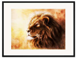 Gerahmter Kunstdruck König der Tiere