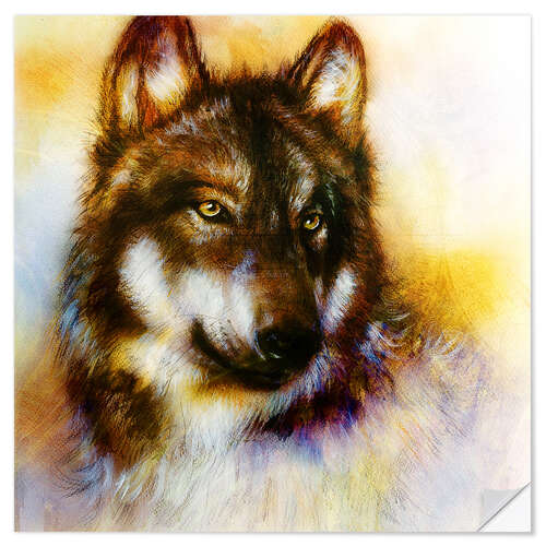 Autocolante decorativo wolf