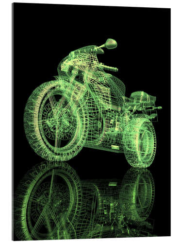 Acrylic print 3D sport bike