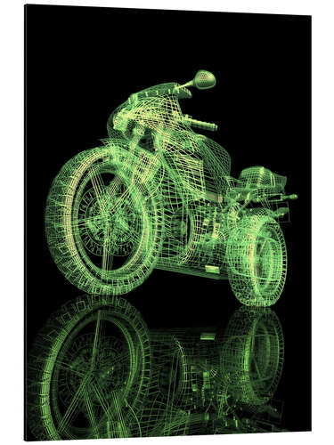 Aluminium print 3D sport bike