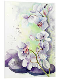 Foam board print orchids