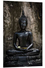 Foam board print Black Budda