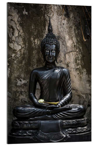 Quadro em plexi-alumínio Black Budda