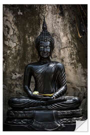 Selvklebende plakat Black Budda