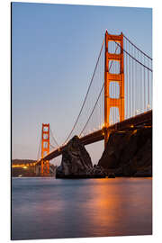 Magnettafel San Francisco Golden Gate Bridge bei Sonnenuntergang