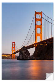 Wall sticker San Francisco's Golden Gate Bridge at Sunset