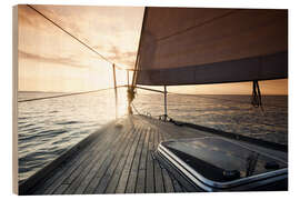Stampa su legno  Sailing away