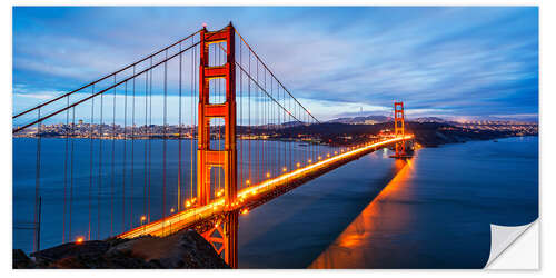 Wandsticker Golden Gate Bridge in San Francisco