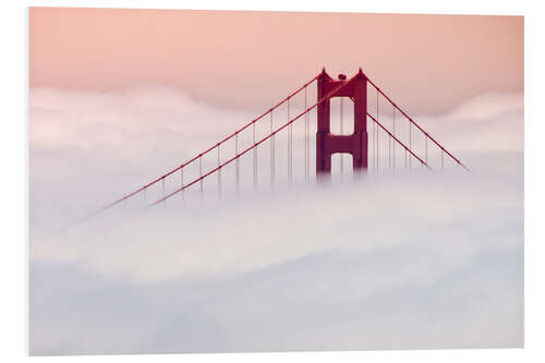 PVC print Golden Gate Bridge in the clouds