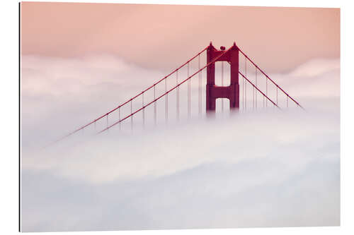 Gallery print Golden Gate Bridge in the clouds