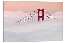 Magnettafel Golden Gate Bridge in den Wolken