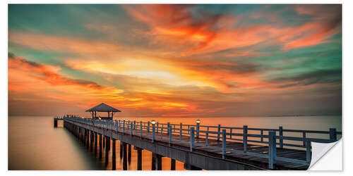 Wandsticker Sonnenaufgang am Meer