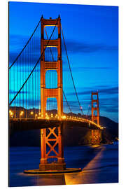 Magnettafel Golden Gate Bridge bei Sonnenuntergang, San Francisco