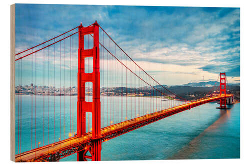 Wood print The Golden Gate Bridge, San Francisco