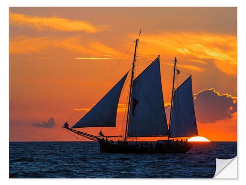 Selvklebende plakat Hanseatic sailing ship