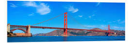 Foam board print panoramic view of Golden Gate Bridge