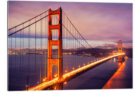 Gallery Print Die Golden Gate Bridge in der Nacht, San Francisco