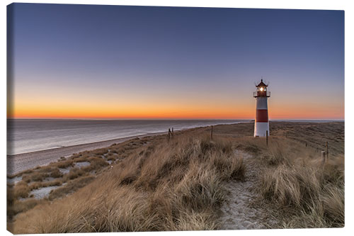 Lærredsbillede Sylt island - Lighthouse Sylt Ost (Sunrise)