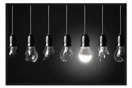 Gerahmter Kunstdruck Kaputte Glühbirnen