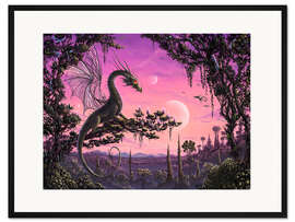Gerahmter Kunstdruck Paradiesdrachen