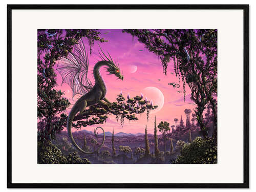 Gerahmter Kunstdruck Paradiesdrachen