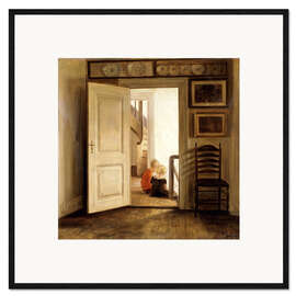 Framed art print Children in an Interior