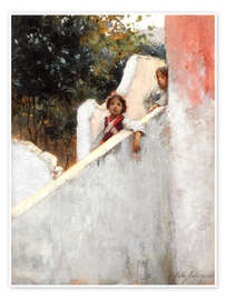 Reprodução Memories of Capri - John Singer Sargent