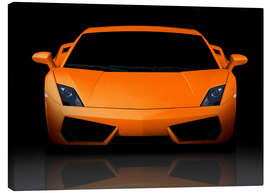 Leinwandbild  Orangefarbener Supersportwagen