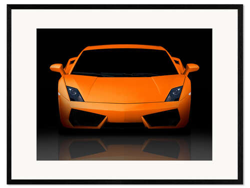 Framed art print Bright Orange Supercar