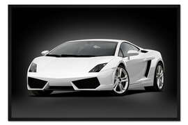Gerahmter Kunstdruck Traumauto Schwarz/Weiß