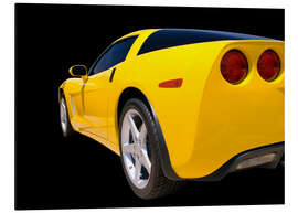 Aluminium print Yellow Corvette