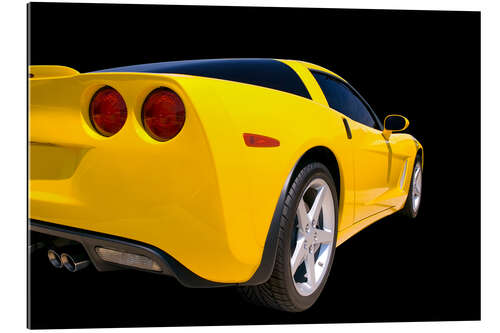 Galleriprint Yellow Corvette - sports car