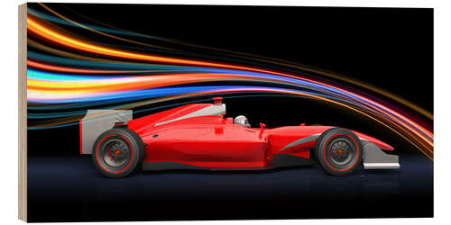 Holzbild Aerodynamik - Formel 1 Wagen