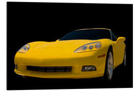 Aluminium print Yellow Corvette