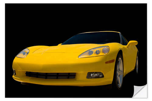 Wall sticker Yellow Corvette