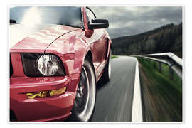 Poster  Mustang rossa