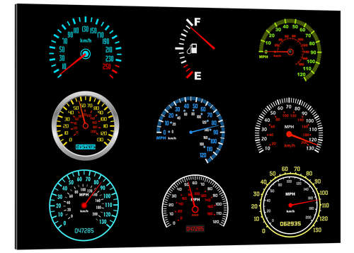 Galleritryck Speedometers for mph Fans