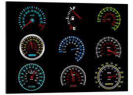 Cuadro de plexi-alu Speedometers for mph Fans