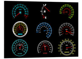 Magnettafel Speedometers for mph Fans