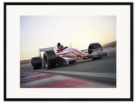 Impression artistique encadrée Voiture de F1 en pleine course