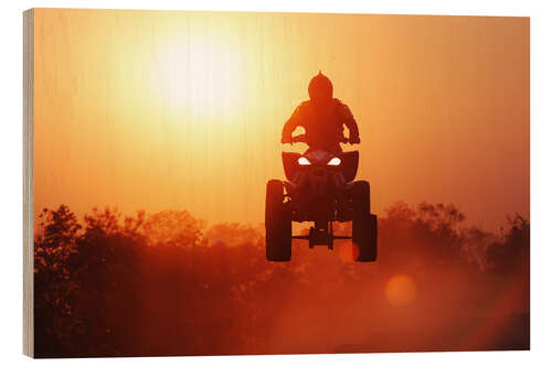 Holzbild Quad fahren