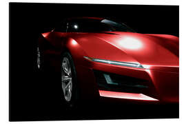 Aluminium print Red sports car