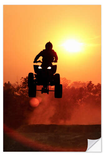 Muursticker Quad Race
