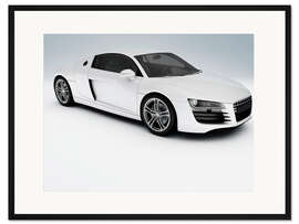 Gerahmter Kunstdruck weiße Schönheit