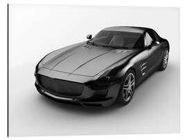 Aluminium print black Roadster