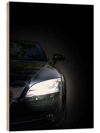 Wood print The eye of the sports car