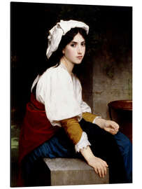 Magnettafel Italienisches Mädchen an einem Brunnen