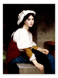 Wandbild  Italienisches Mädchen an einem Brunnen - William Adolphe Bouguereau